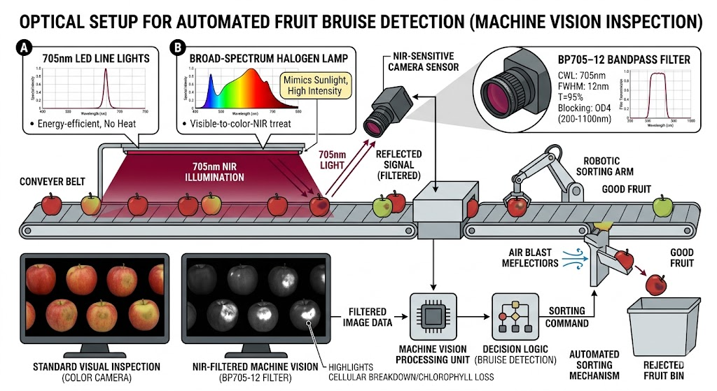 BP705-12 Bandpass Filter - Automated Food Inspection
