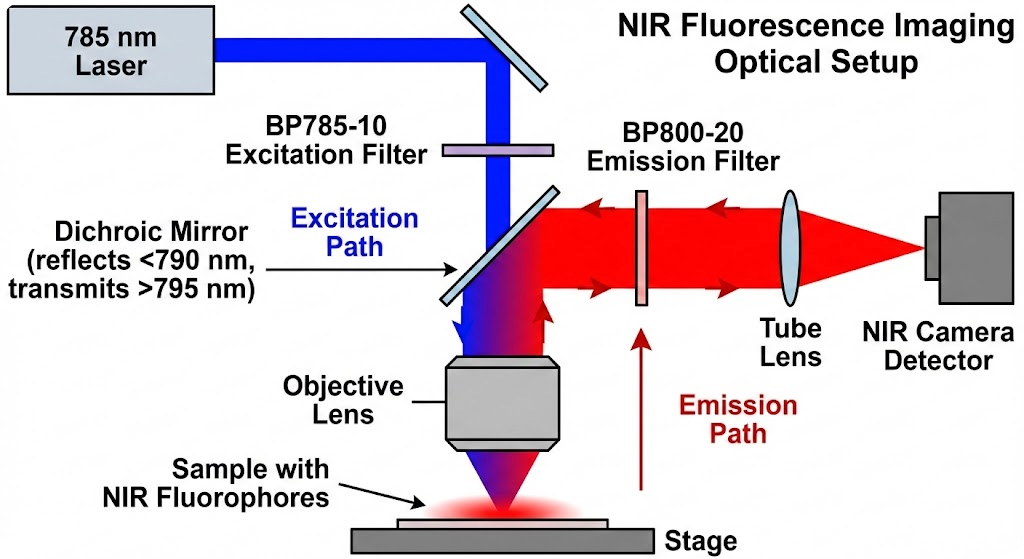 BP800-20 Bandpass Filter - Near-Infrared (NIR) Fluorescence Imaging