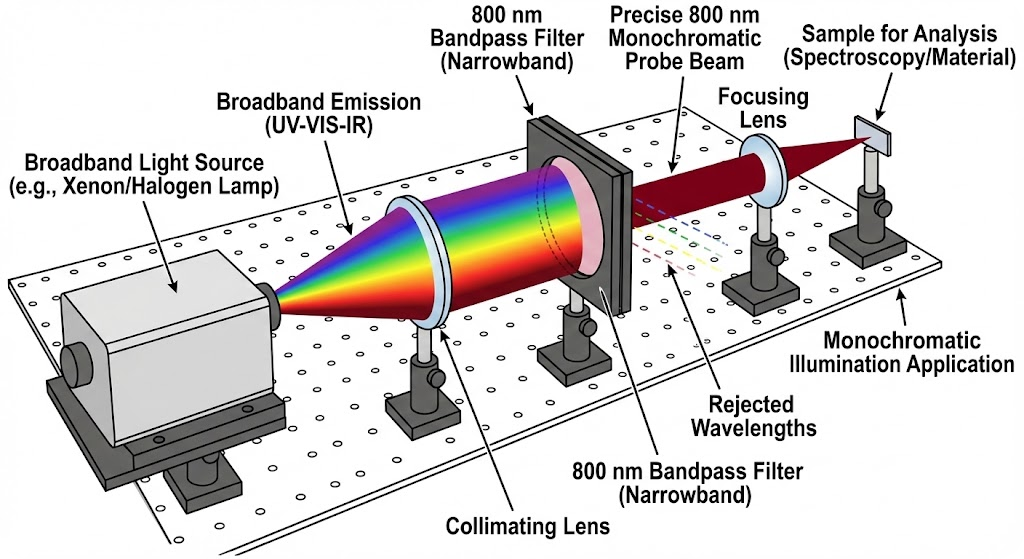 BP800-3 Bandpass Filter - Monochromatic Illumination