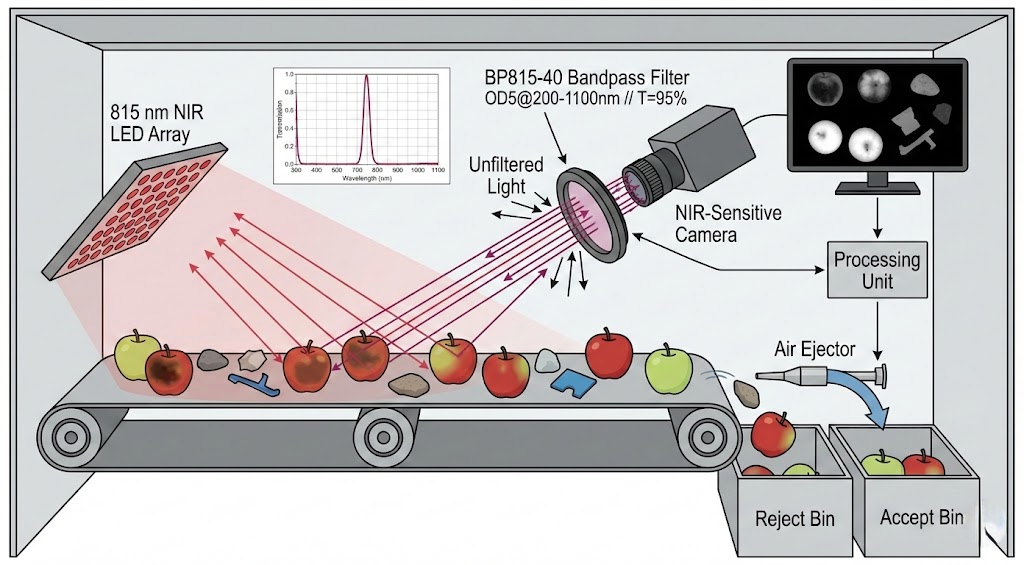 BP815-40 Bandpass Filter - Food Sorting