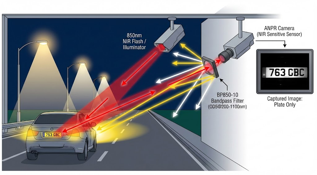 BP850-10 Bandpass Filter - Intelligent Traffic Systems (ANPR/LPR)