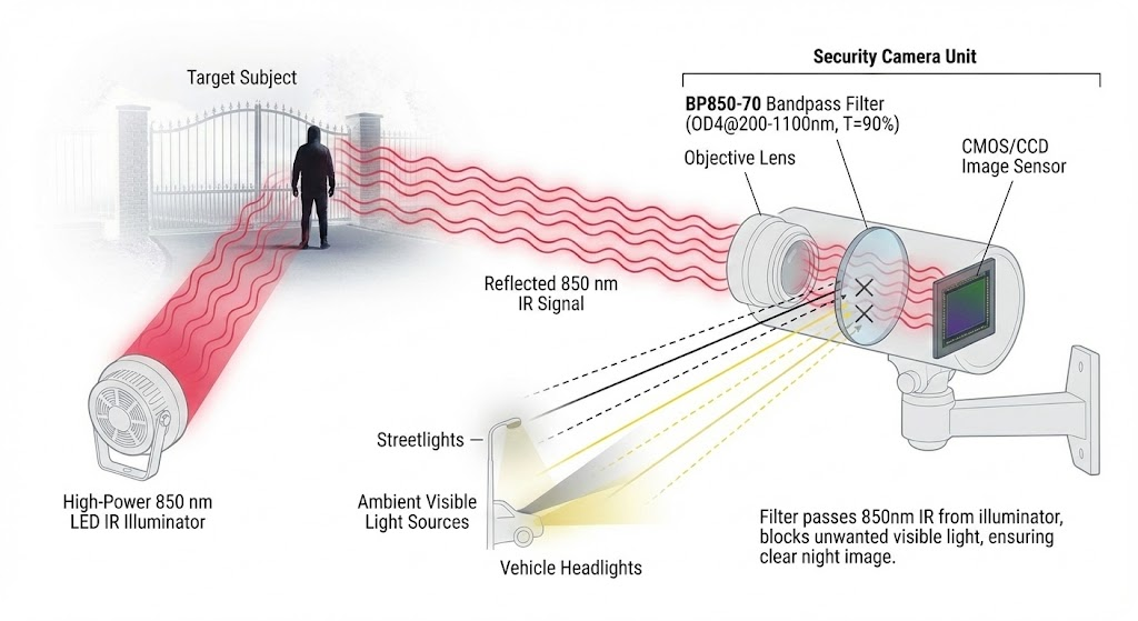 BP850-70 Bandpass Filter - Night Vision & Surveillance (Security)