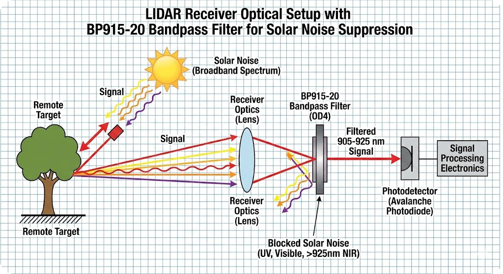 BP915-20 Bandpass Filter - LIDAR & Remote Sensing