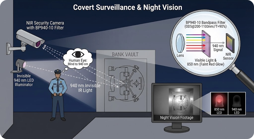 BP940-10 Bandpass Filter - Covert Surveillance & Night Vision