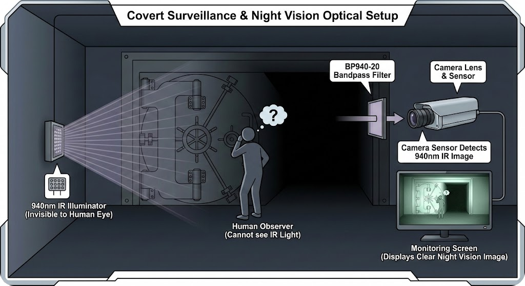 BP940-20 Bandpass Filter - Covert Surveillance & Night Vision