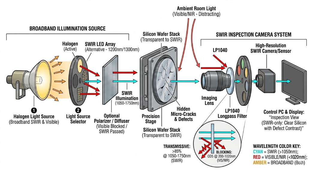LP1040 Longpass Filter - Silicon Wafer and Semiconductor Inspection