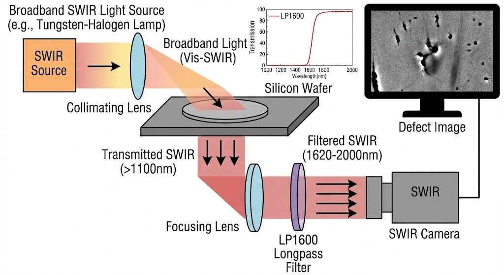 LP1600 Longpass Filter - Semiconductor Inspection (Silicon Transparency)