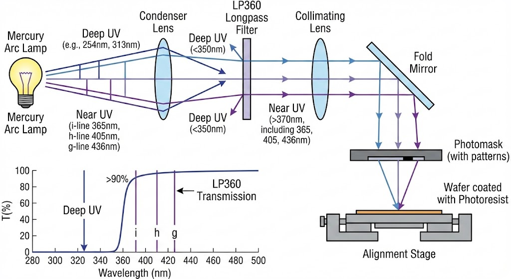 LP360 Longpass Filter - Photolithography (Mask Alignment)