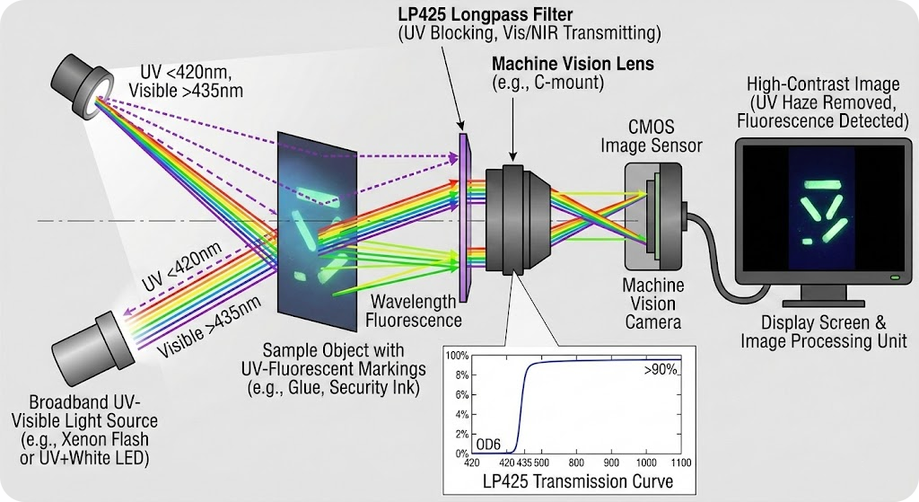 LP425 Longpass Filter - Machine Vision & Photography