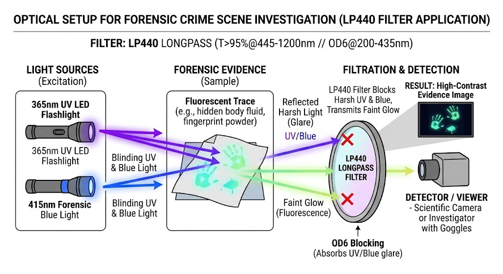 LP440 Longpass Filter - Forensic Science (Crime Scene Investigation)