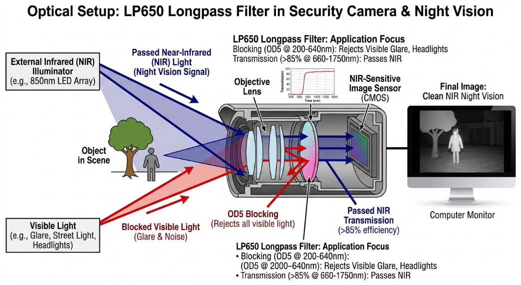 LP650 Longpass Filter - Security Cameras & Night Vision