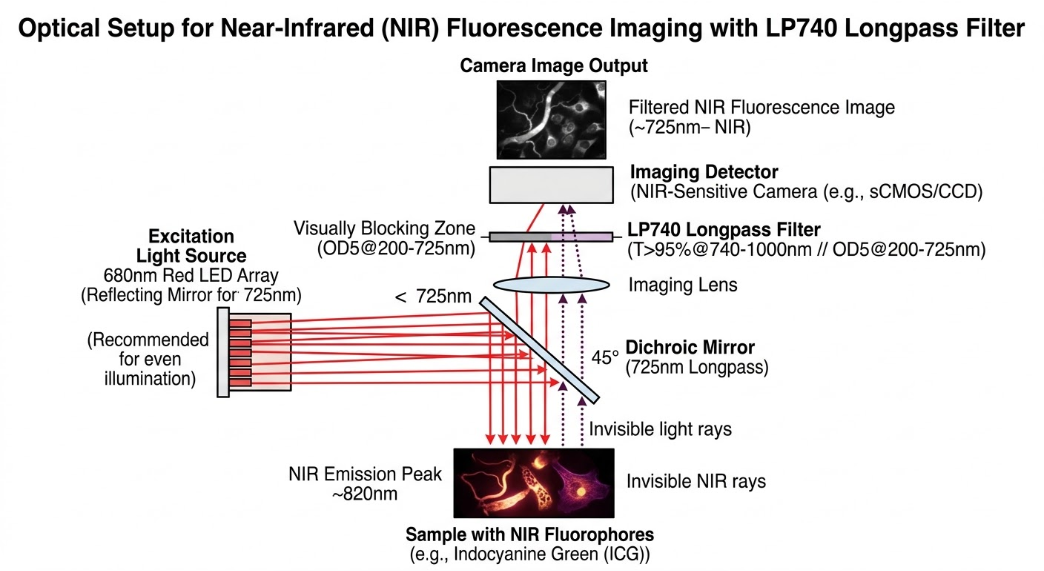 LP740 Longpass Filter - Near-Infrared (NIR) Fluorescence Imaging
