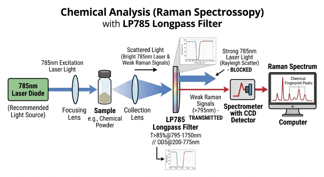 LP785 Longpass Filter - Chemical Analysis (Raman Spectroscopy)