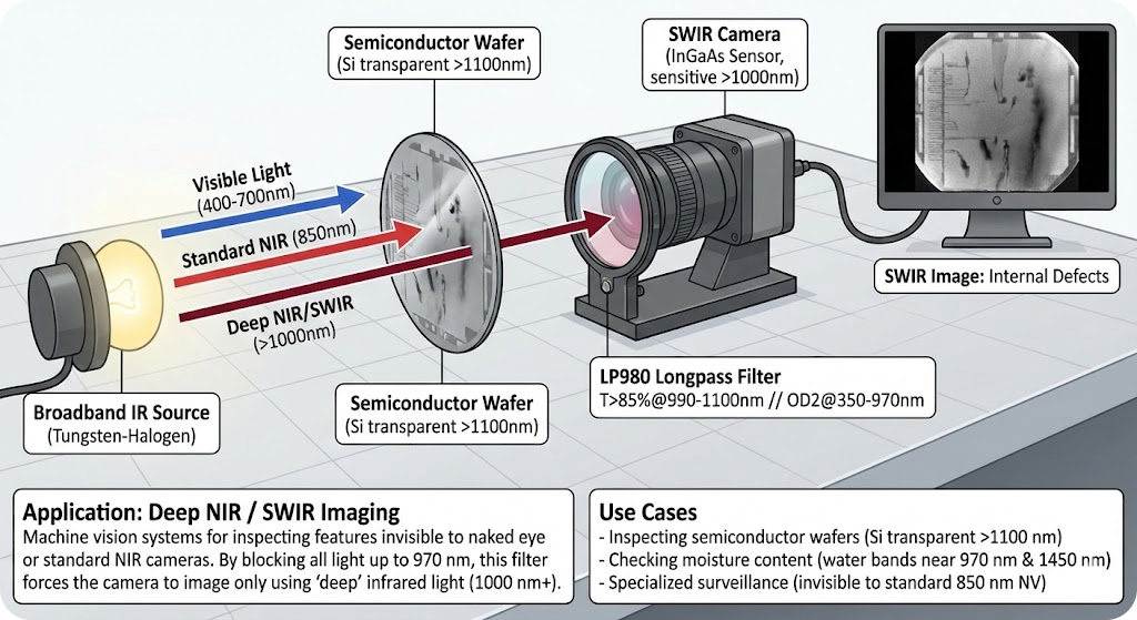 LP980 Longpass Filter - Deep NIR / SWIR Imaging