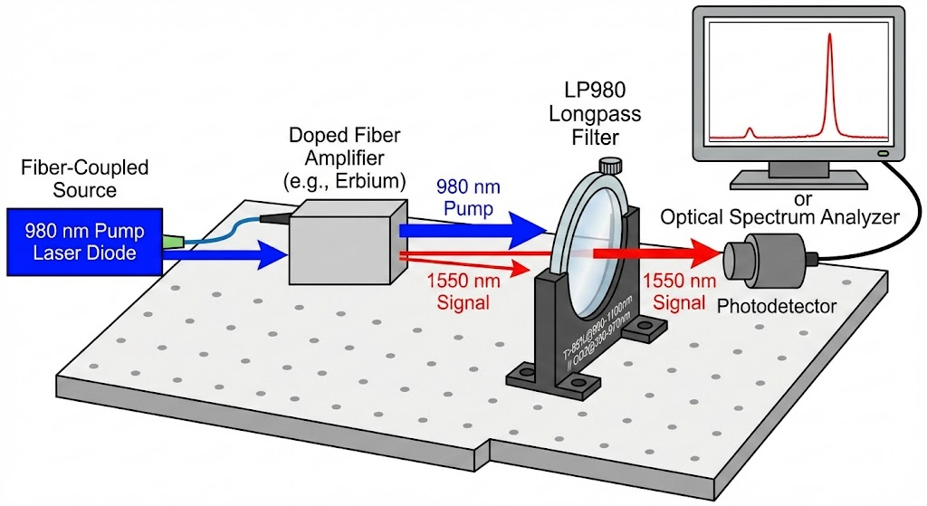 LP980 Longpass Filter - Laser Pump Rejection