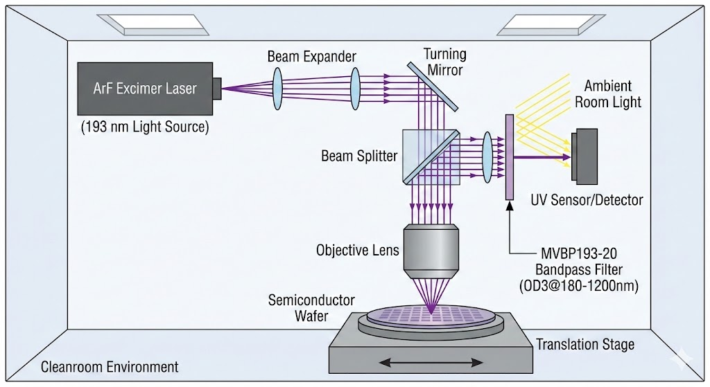 MVBP193-20 Bandpass Filter - Semiconductor Lithography & Inspection