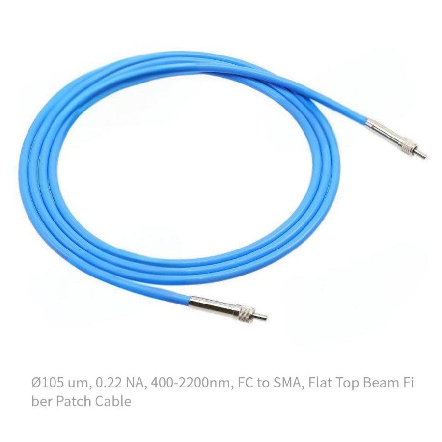 Ø105 um, 0.22 NA, 400-2200nm, FC to SMA, Flat Top Beam Fiber Patch Cable