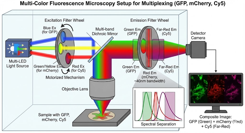 RED Filter Set for mCherry - Multi-Color Imaging