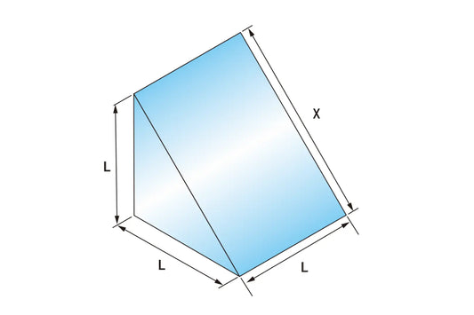 Rechtwinkliges Prisma aus UV-Quarzglas