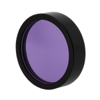 Purple filter with black rim on a white background