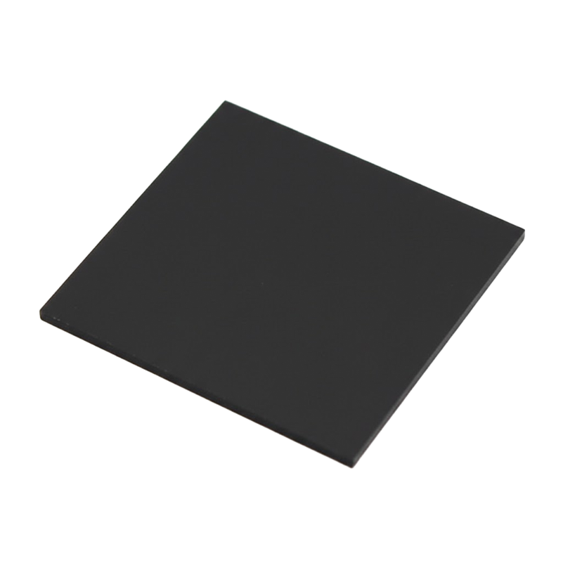 Black square sheet on a white background