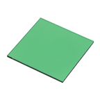 Green square tile on a white background