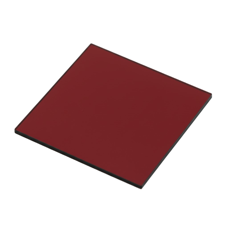 Red square tile on a white background