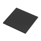 Black square tile on a white background
