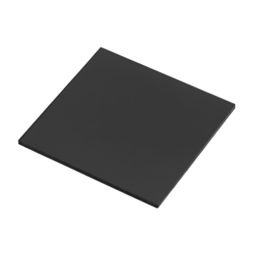 Black square tile on a white background