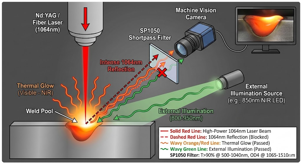 SP1050 Shortpass Filter - Laser Process Monitoring
