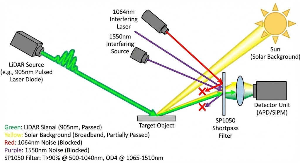 SP1050 Shortpass Filter - LiDAR & Remote Sensing