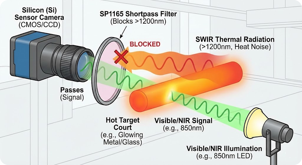 SP1165 Shortpass Filter - Optimizing Silicon Sensors (CMOS/CCD)