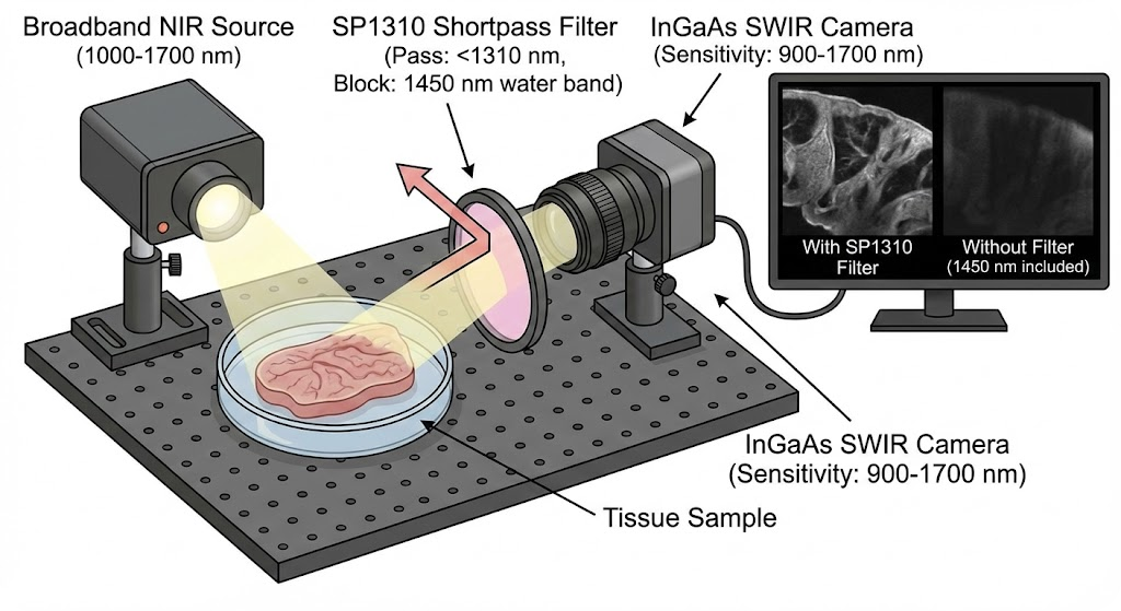 SP1310 Shortpass Filter - "Water-Blind" Imaging (Moisture Removal)