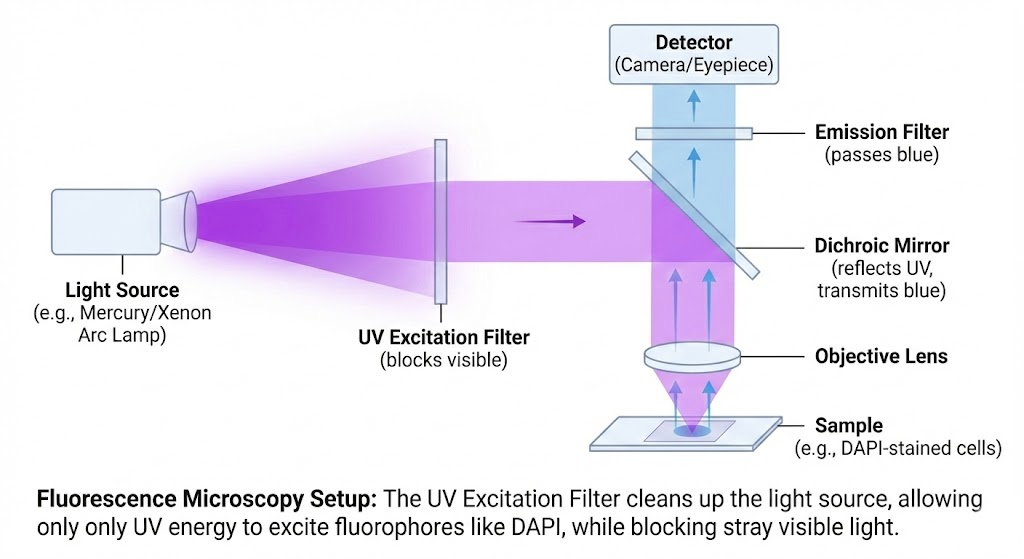 SP410 Shortpass Filter - Fluorescence Microscopy (Excitation Filter)