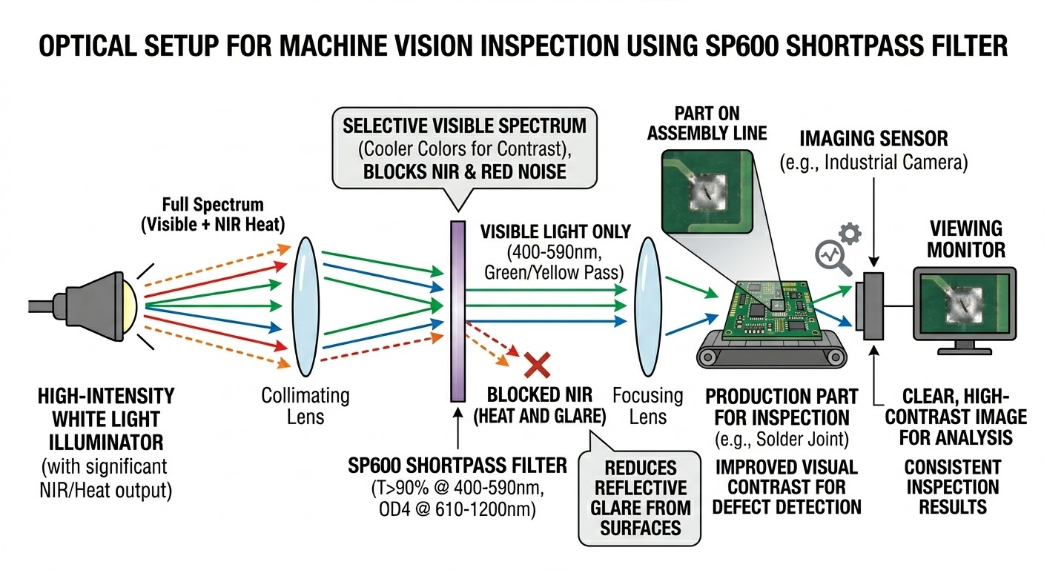 SP600 Shortpass Filter - Machine Vision and Factory Automation