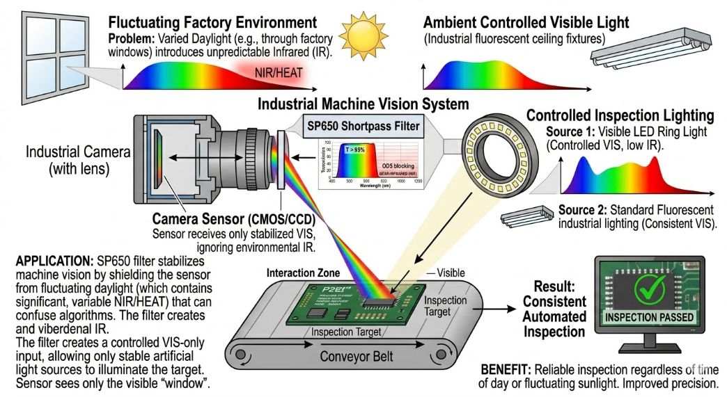 SP650 Shortpass Filter - Machine Vision and Automated Factory Inspection