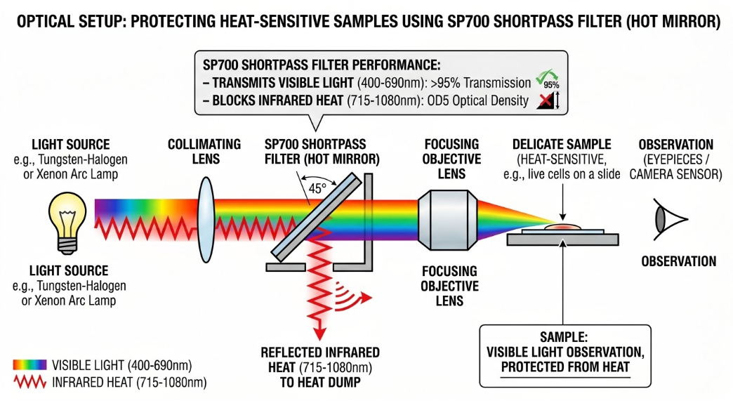 SP700 Shortpass Filter - Microscopy and Projection