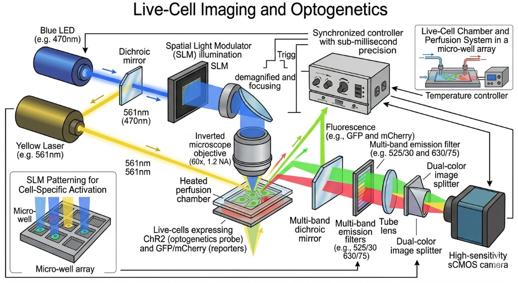 SPDM590 Shortpass Dichroic Mirror - Live-Cell Imaging and Optogenetics