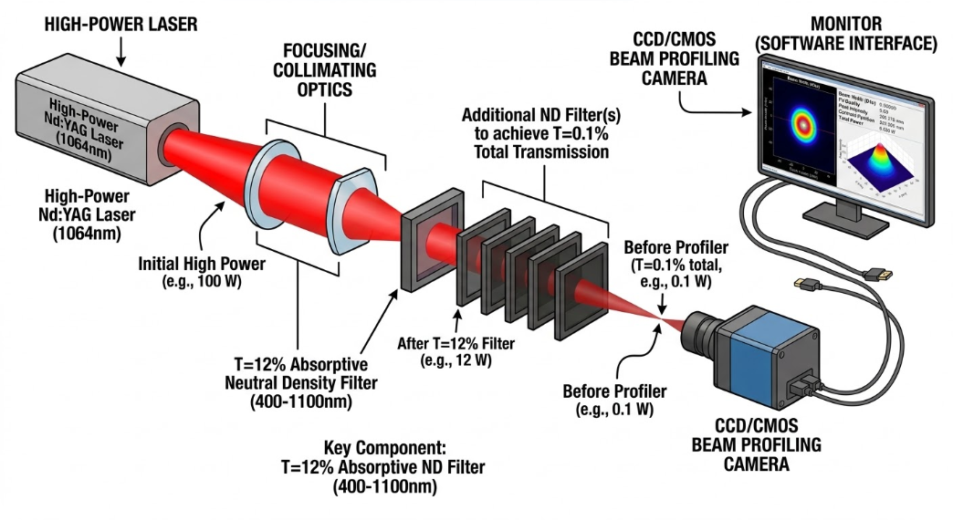 T 12% Absorptive Neutral Density Filters - Laser Beam Profiling and Diagnostics
