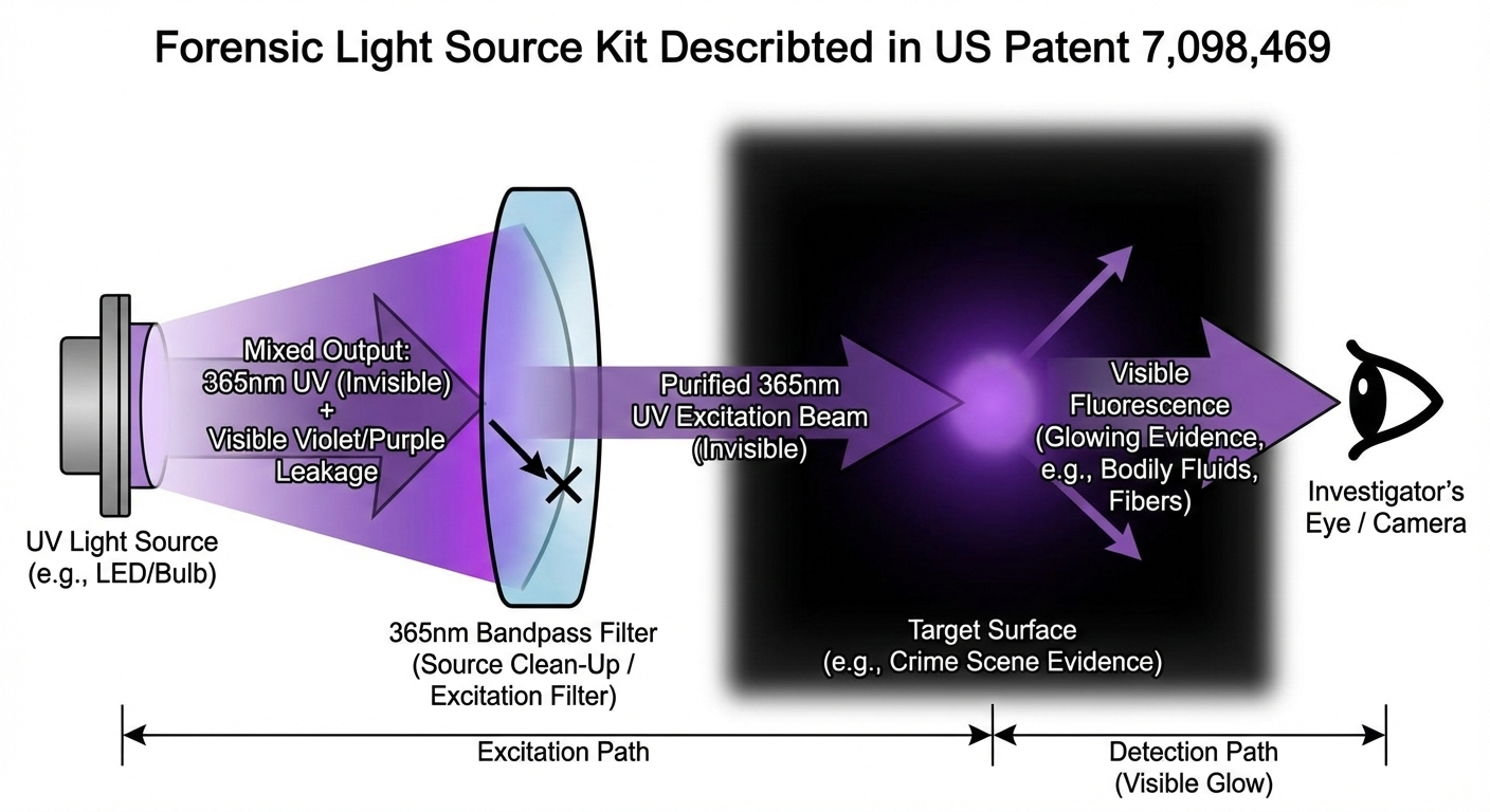 US Patent 7 098 469 - Forensic Light Source Kit